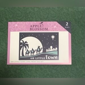 Apple Blossom O Little Town Card Front Die Set 4x6 inches